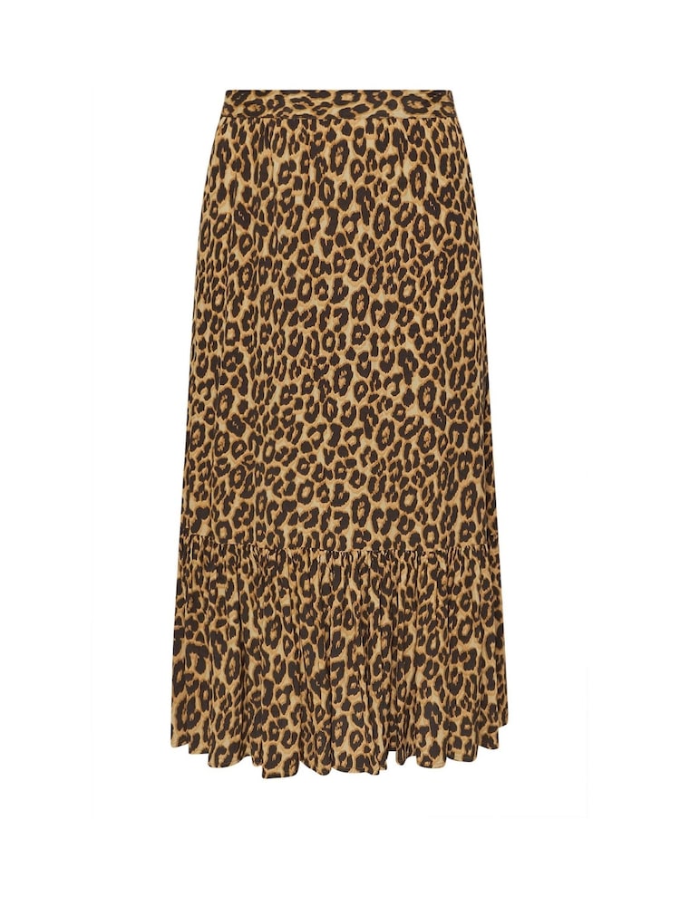 Evans Animal Print Brown Skirt - Image 5 of 5