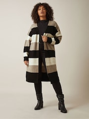 Evans Natural Colour Block Cardigan - Image 2 of 5