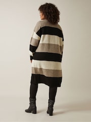 Evans Natural Colour Block Cardigan - Image 3 of 5