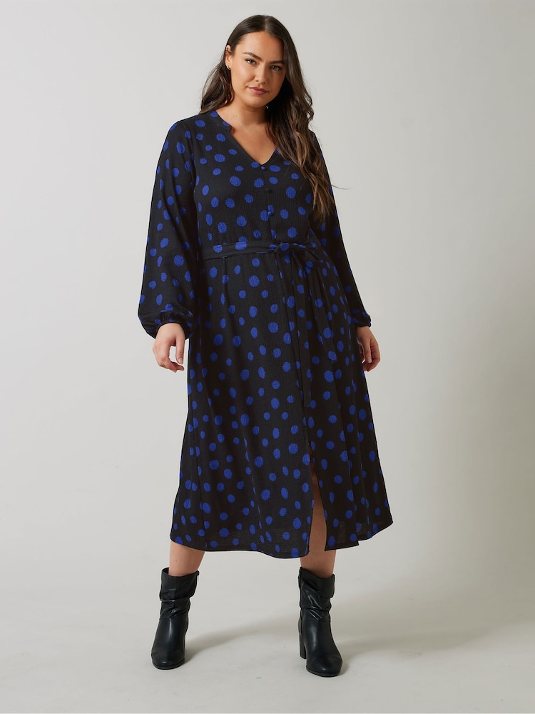Evans Jersey Crepe Black Dress - Image 1 of 5