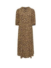 Evans Animal Print Brown Shirt Dress - Image 5 of 5