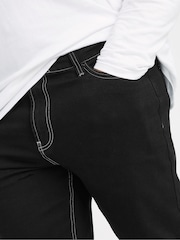 BadRhino Big & Tall Black Stitch Jeans - Image 4 of 6