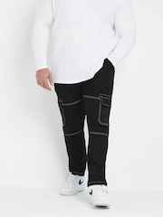 BadRhino Big & Tall Black Cargo Jeans - Image 1 of 6