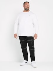 BadRhino Big & Tall Black Cargo Jeans - Image 3 of 6