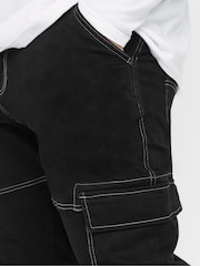 BadRhino Big & Tall Black Cargo Jeans - Image 4 of 6