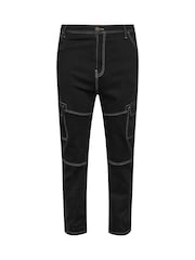 BadRhino Big & Tall Black Cargo Jeans - Image 5 of 6