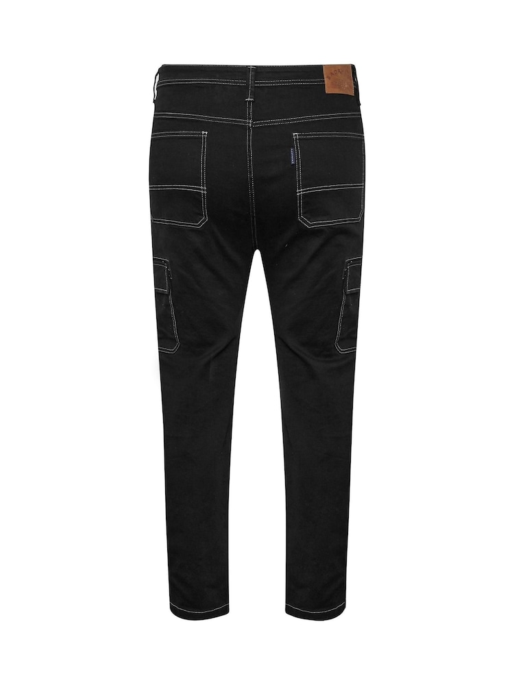 BadRhino Big & Tall Black Cargo Jeans - Image 6 of 6