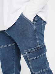 BadRhino Big & Tall Blue Stretch Cargo Jeans - Image 3 of 5