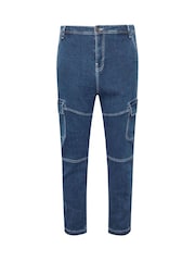 BadRhino Big & Tall Blue Stretch Cargo Jeans - Image 4 of 5