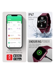 Peers Hardy Red Reflex Active Nexus Lite Berry Silicone Strap Smart Watch - Image 5 of 7