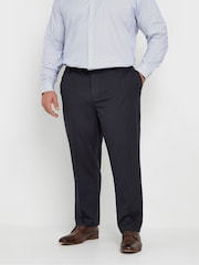 BadRhino Big & Tall Navy Blue Stretch Trousers - Image 1 of 4
