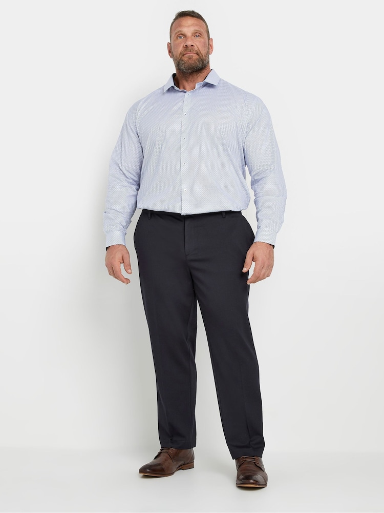 BadRhino Big & Tall Navy Blue Stretch Trousers - Image 2 of 4