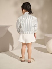 White Stripe Frill Denim Jacket (3mths-7yrs) - Image 3 of 8