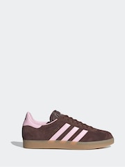 adidas Originals Brown/Cream Gazelle Trainers - Image 1 of 11