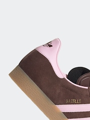adidas Originals Brown/Cream Gazelle Trainers - Image 11 of 11