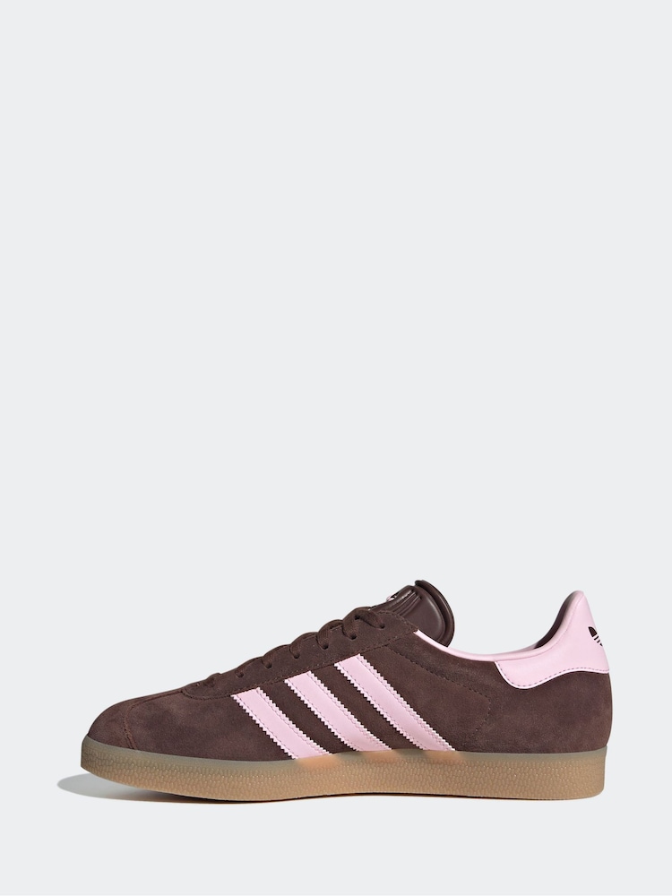adidas Originals Brown/Cream Gazelle Trainers - Image 11 of 11