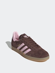 adidas Originals Brown/Cream Gazelle Trainers - Image 3 of 11