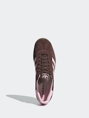 adidas Originals Brown/Cream Gazelle Trainers - Image 7 of 11