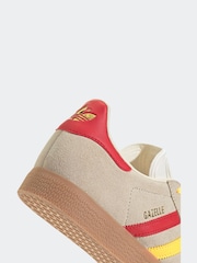 adidas Originals Neutral/Yellow Gazelle Trainers - Image 7 of 8