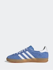 adidas Originals Blue/White Gazelle Trainers - Image 2 of 8