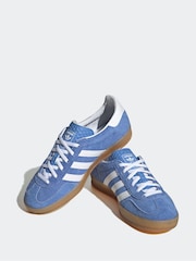adidas Originals Blue/White Gazelle Trainers - Image 4 of 8