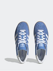 adidas Originals Blue/White Gazelle Trainers - Image 5 of 8