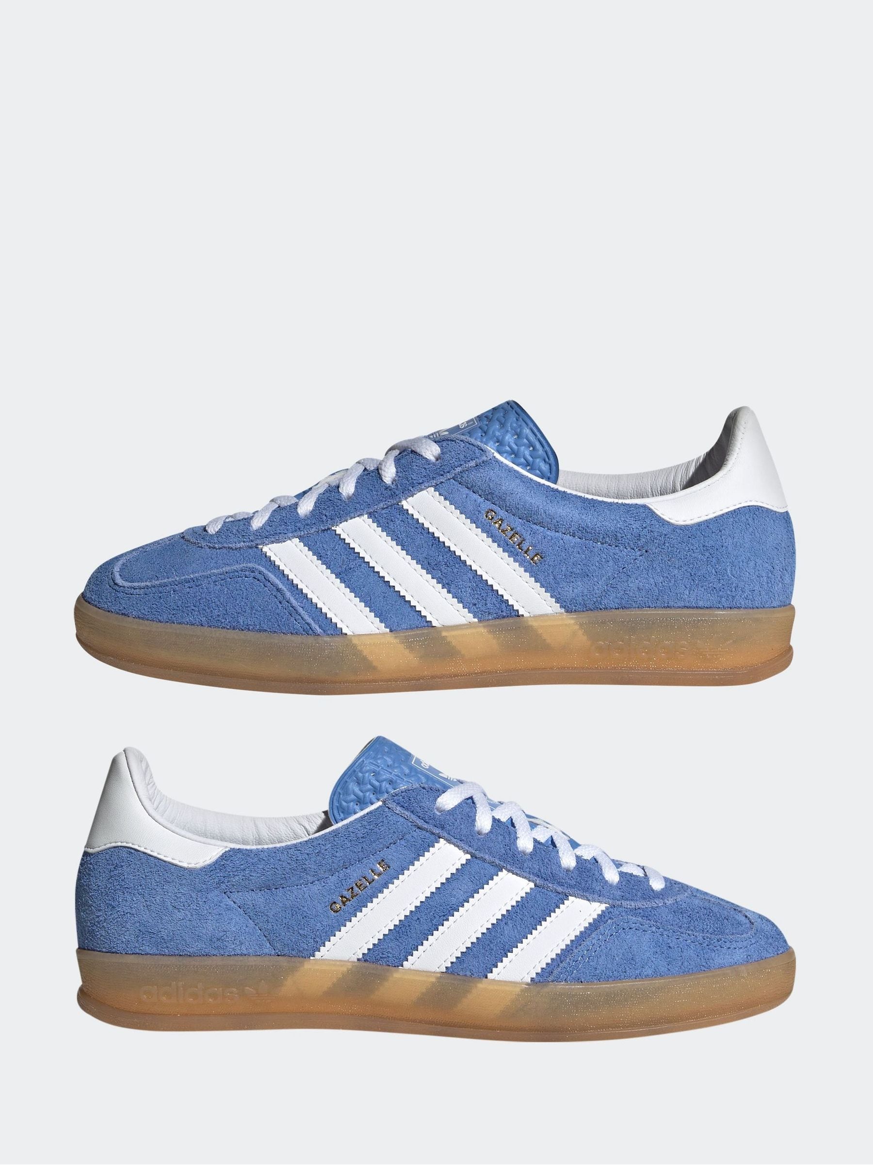 Buy adidas Originals Blue/White Gazelle Trainers from Next USA