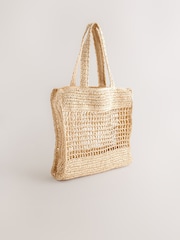Neutral Straw Shoulder Bag - Image 2 of 8