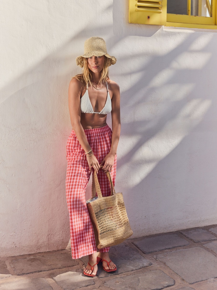 Neutral Straw Shoulder Bag - Image 2 of 8