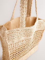 Neutral Straw Shoulder Bag - Image 7 of 8
