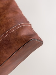 Tan Brown Buckle Hand Held Bag - Image 10 of 11