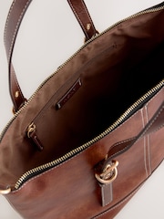 Tan Brown Buckle Hand Held Bag - Image 11 of 11