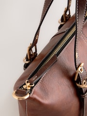 Tan Brown Buckle Hand Held Bag - Image 8 of 11