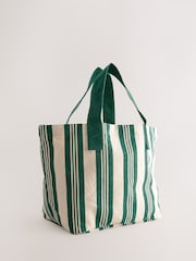 self. Green 100% Cotton Canvas Shoulder Bag - Image 2 of 5