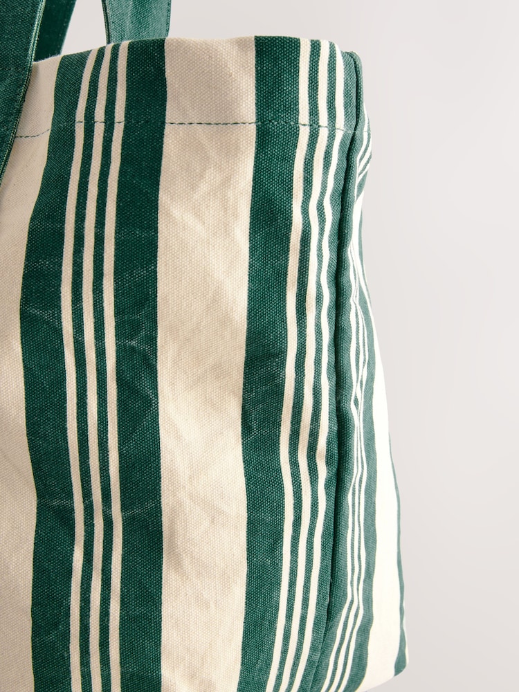 self. Green 100% Cotton Canvas Shoulder Bag - Image 5 of 5