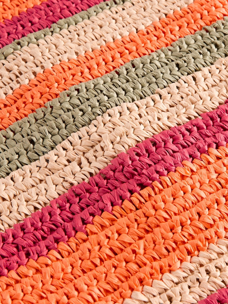 Orange Straw Shoulder Bag - Image 10 of 10