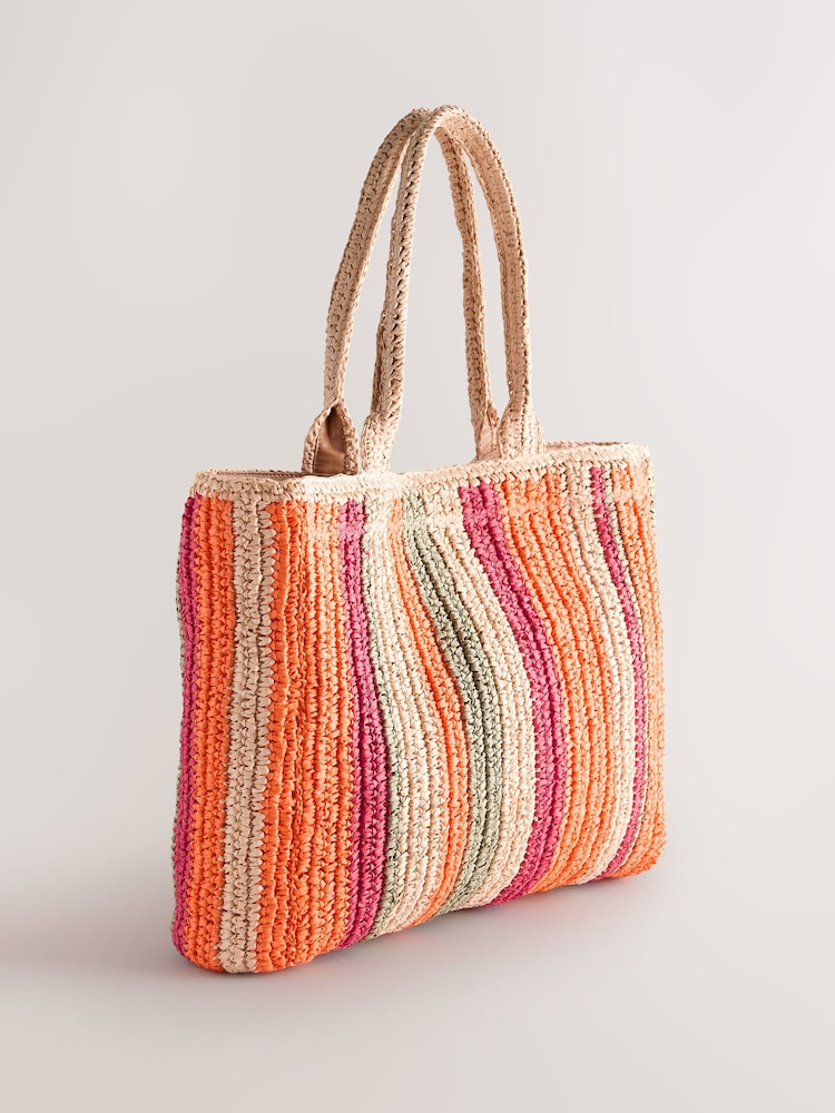 Orange - Schultertasche aus Stroh - Image 6 of 10