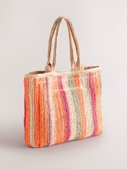 Orange Straw Shoulder Bag - Image 7 of 10