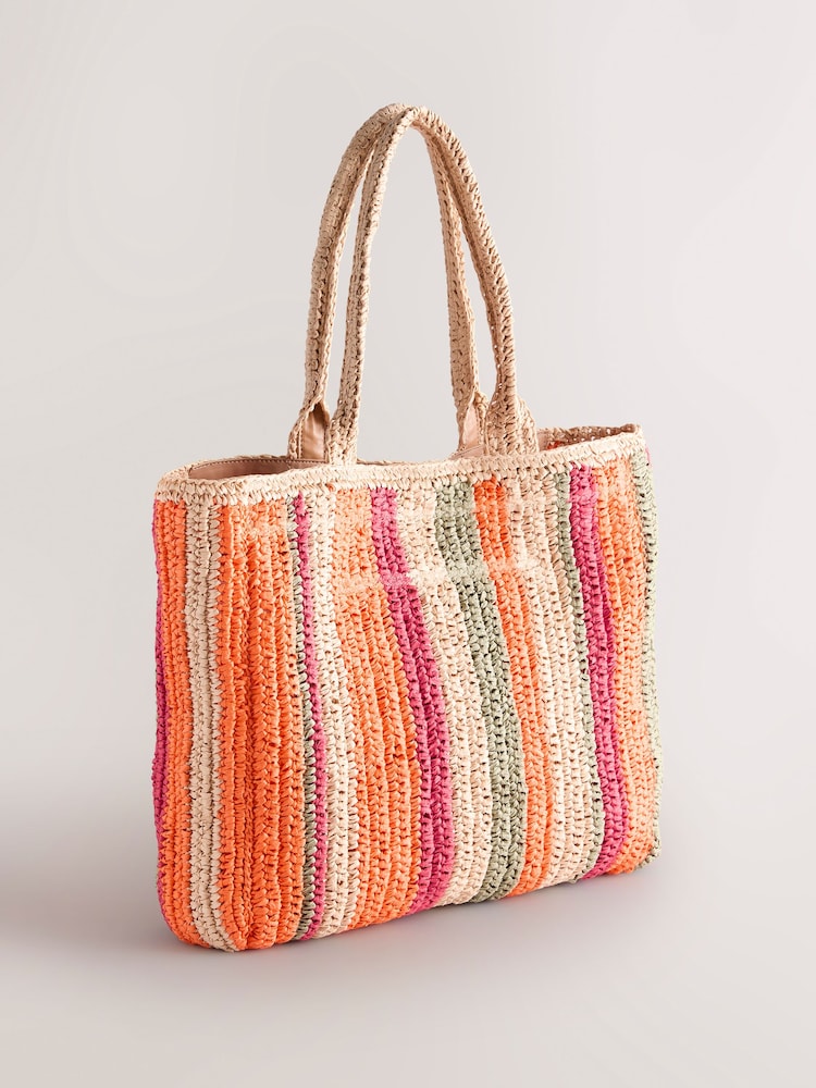 Orange - Schultertasche aus Stroh - Image 7 of 10