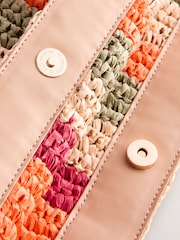 Orange Straw Shoulder Bag - Image 8 of 10