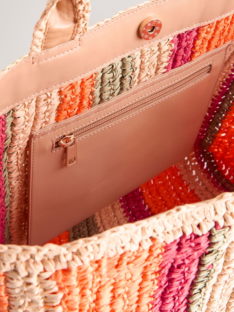 Orange - Schultertasche aus Stroh - Image 8 of 10