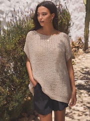 Stone Slouchy Knit Tank - Image 1 of 7