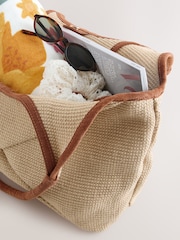 لون طبيعي - حقيبة كتف Jute - صورة 10 من 10