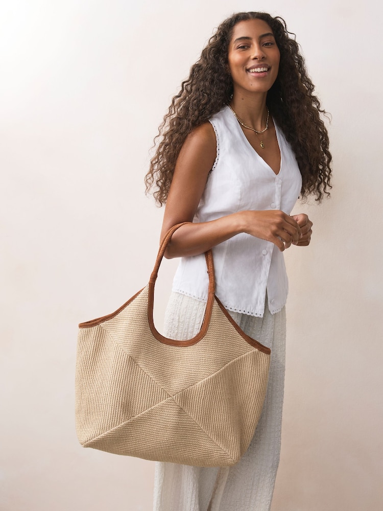 Natural Jute Shoulder Bag - Image 2 of 9