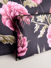 Black Floral Foldaway Shoulder Bag - Image 8 of 8