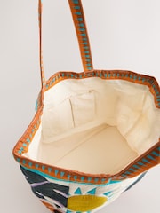 Multi 100% Cotton Printed Shoulder Bag - Image 3 of 5