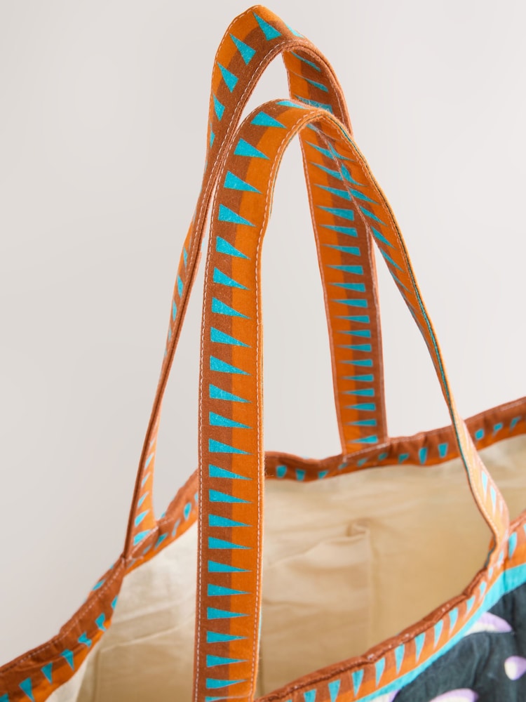 Multi 100% Cotton Printed Shoulder Bag - Image 5 of 5