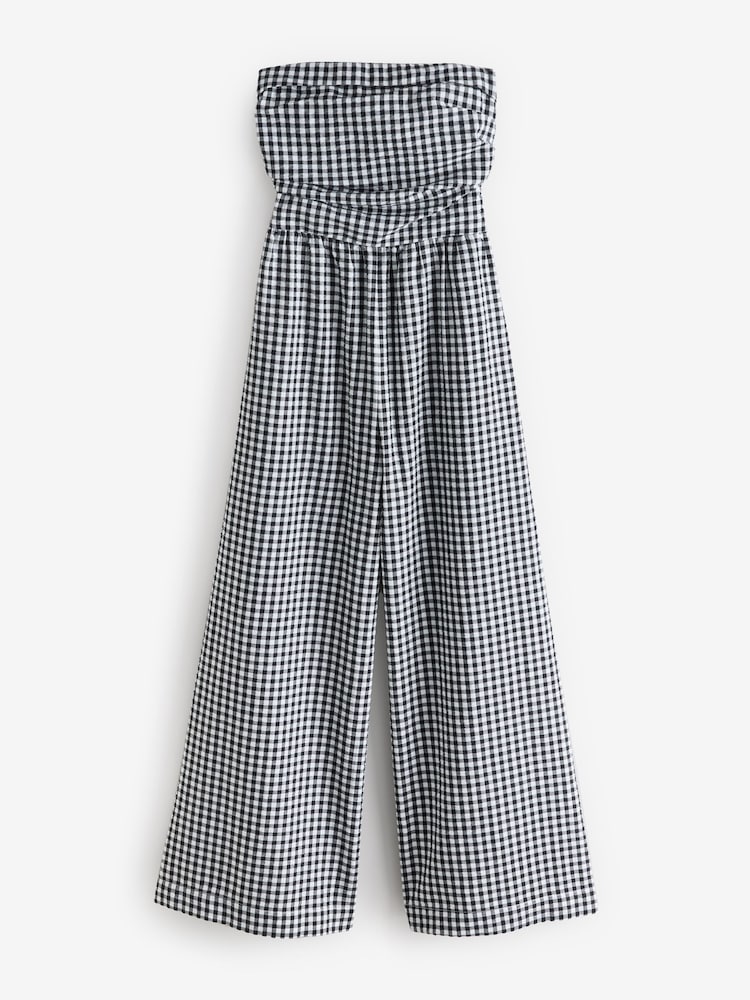 Mono Vichy-Karo - Bandeau-Seersucker-Jumpsuit - Image 6 of 8