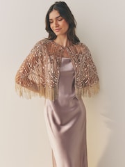 Rose Gold Embellished Cape - Image 2 of 8