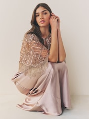 Rose Gold Embellished Cape - Image 4 of 8